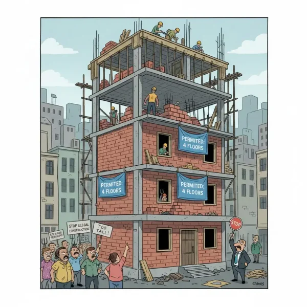 Xây dựng nhà ở vượt số tầng cho phép bị xử lý thế nào? 1 unnamed 14