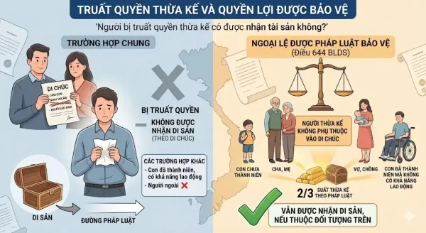 Người bị truất quyền thừa kế có được nhận tài sản không?