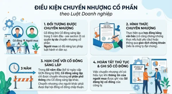 Chuyển nhượng cổ phần cần điều kiện gì?