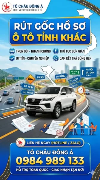 Mua xe khác tỉnh có cần rút hồ sơ gốc không? 1 dacecbbc a4db 4d19 9141 2c7850ab17e1