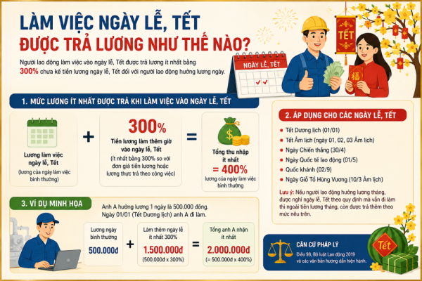 Làm việc ngày lễ, Tết được trả lương như thế nào?