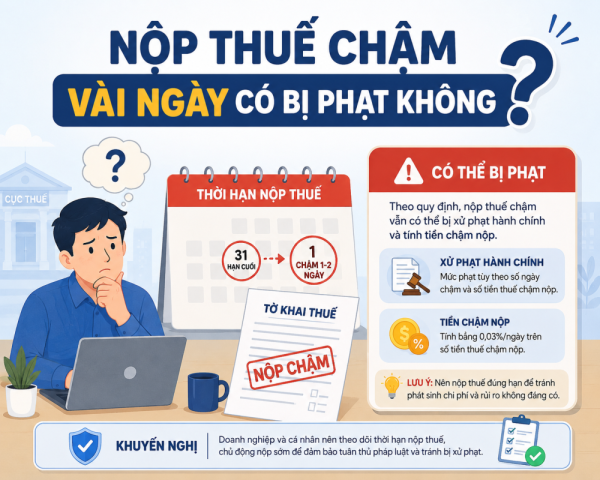 Nộp thuế chậm vài ngày có bị phạt không?