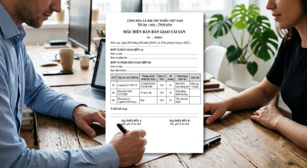 Mẫu biên bản bàn giao tài sản đúng chuẩn hiện nay
