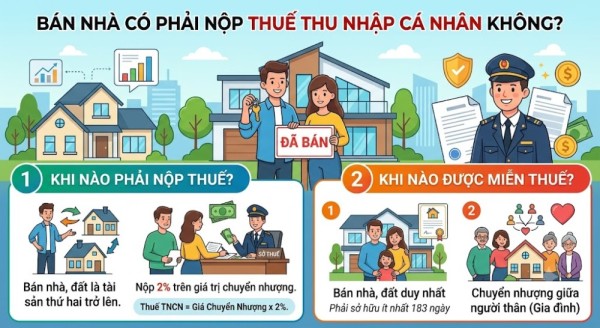 Bán nhà có phải nộp thuế thu nhập cá nhân không?