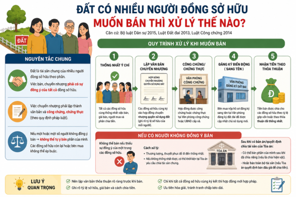 Đất có nhiều người đồng sở hữu muốn bán thì xử lý thế nào?