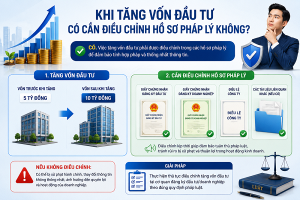 Khi tăng vốn đầu tư có cần điều chỉnh hồ sơ pháp lý không?